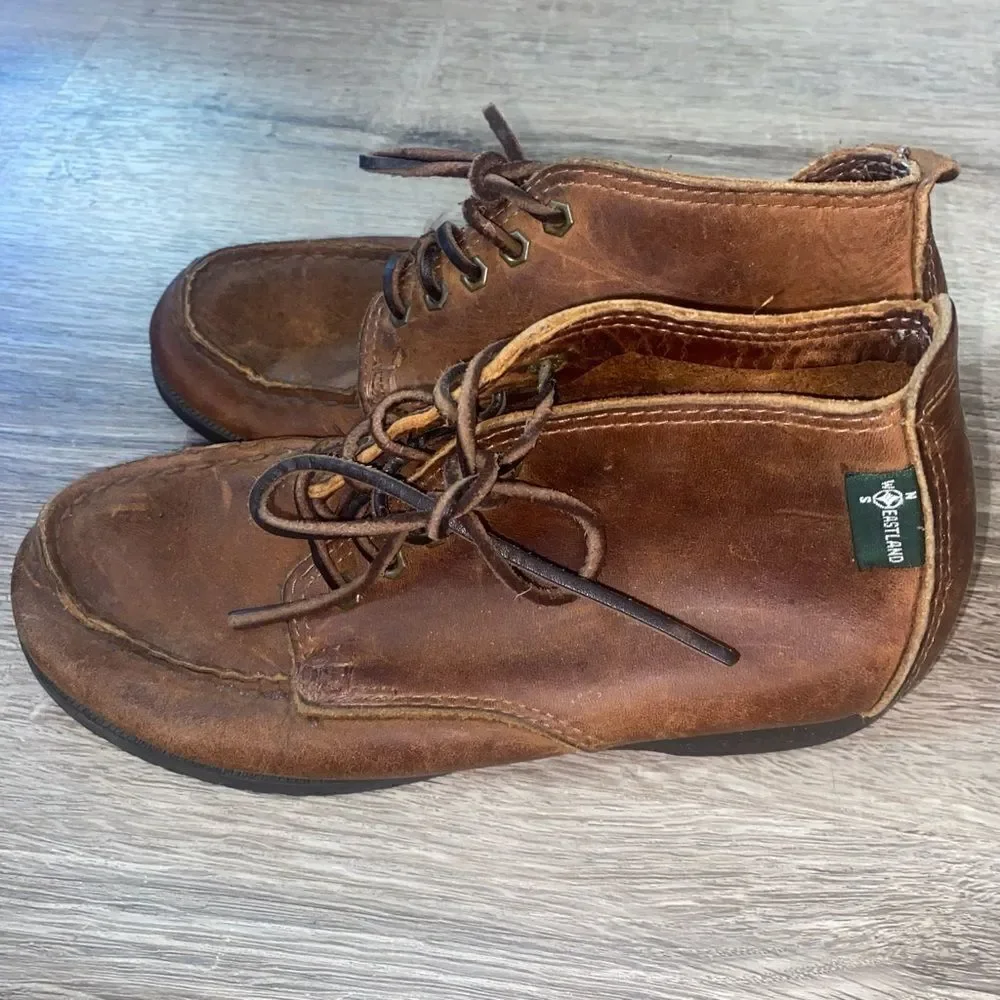 Kid's Eastland Brown Leather Oxford Shoes